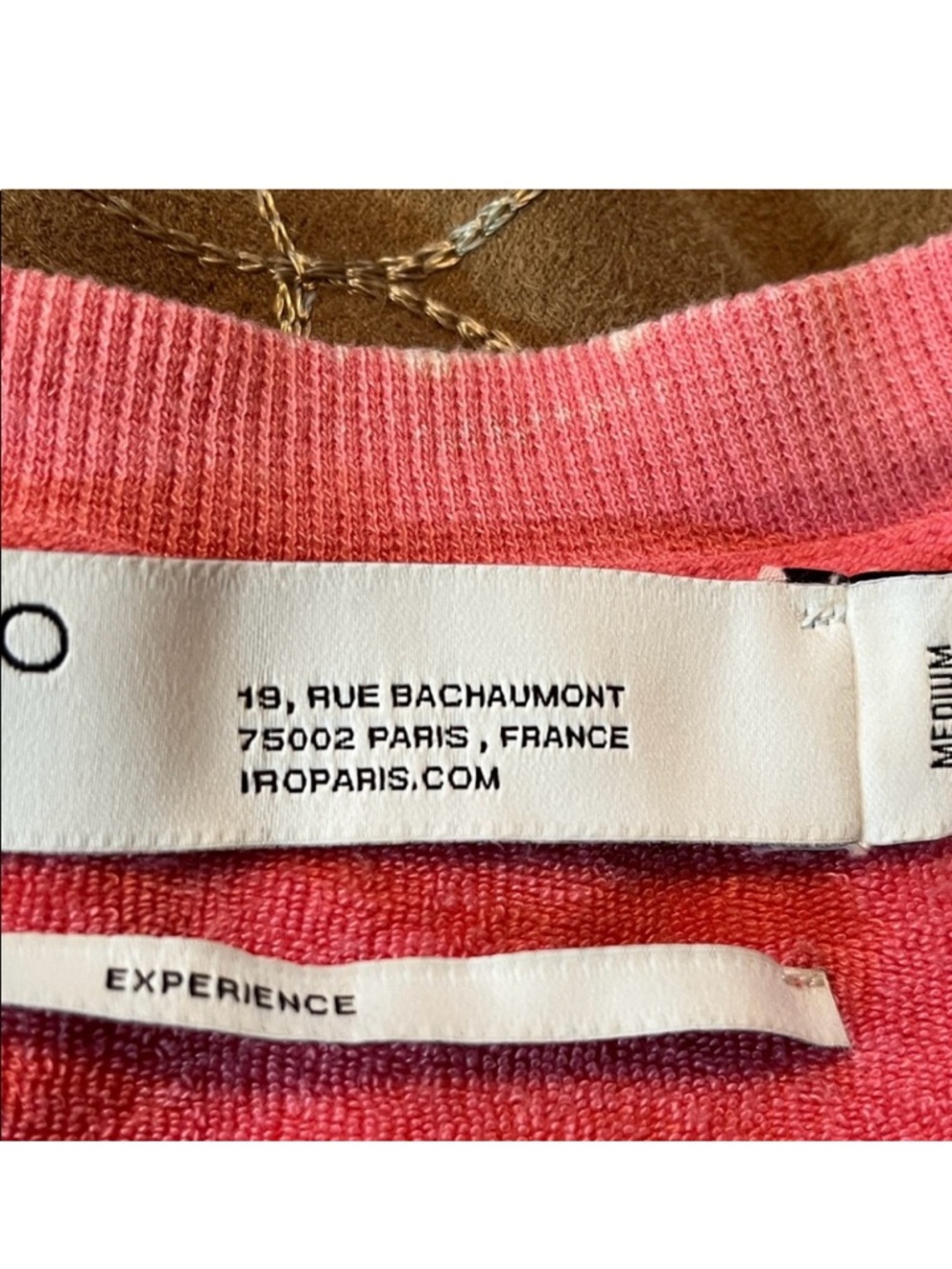 IRO Paris Logo Sweatshirt Women’s Size M Pink - French Designer Contemporary - Picture 6 of 12